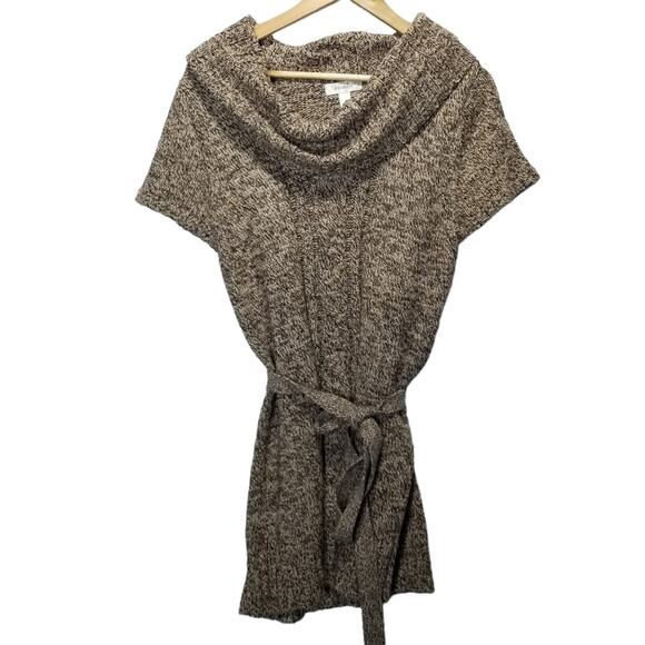 dressbarn Sweaters - Dressbarn Sweater Womens XL Cowl Neck Short Sleeve Sweater waist belt